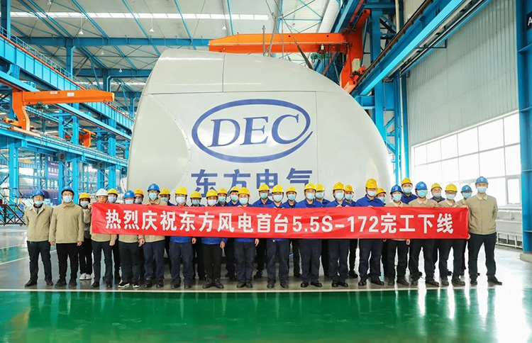 開啟“6MW時代”！國內陸上單機容量最大風電機組下線